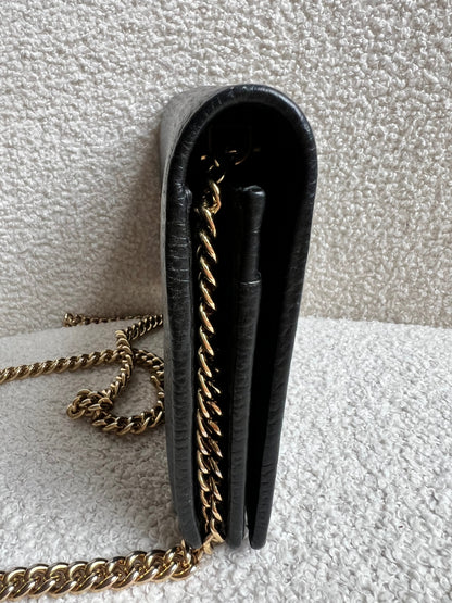 Gucci Black GG Marmont Chain Wallet (RRP £790)
