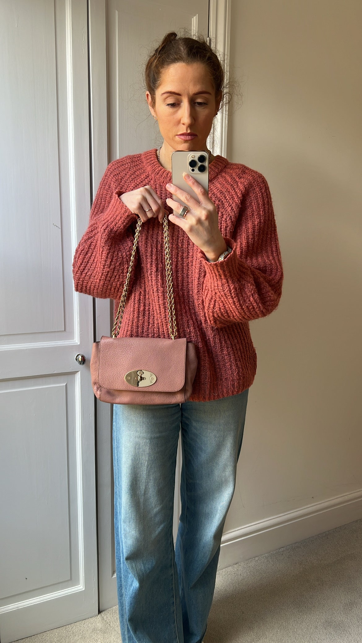 Mulberry Blush Regular Lily with Gold Hardware