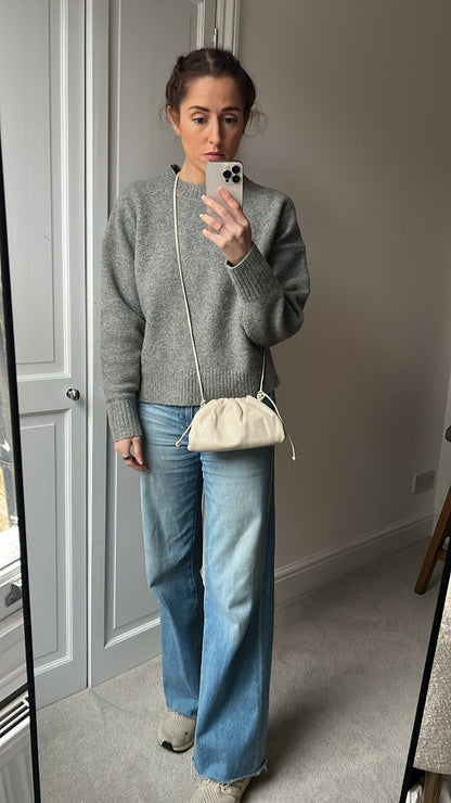 Bottega Veneta Cream Mini Pouch Clutch
