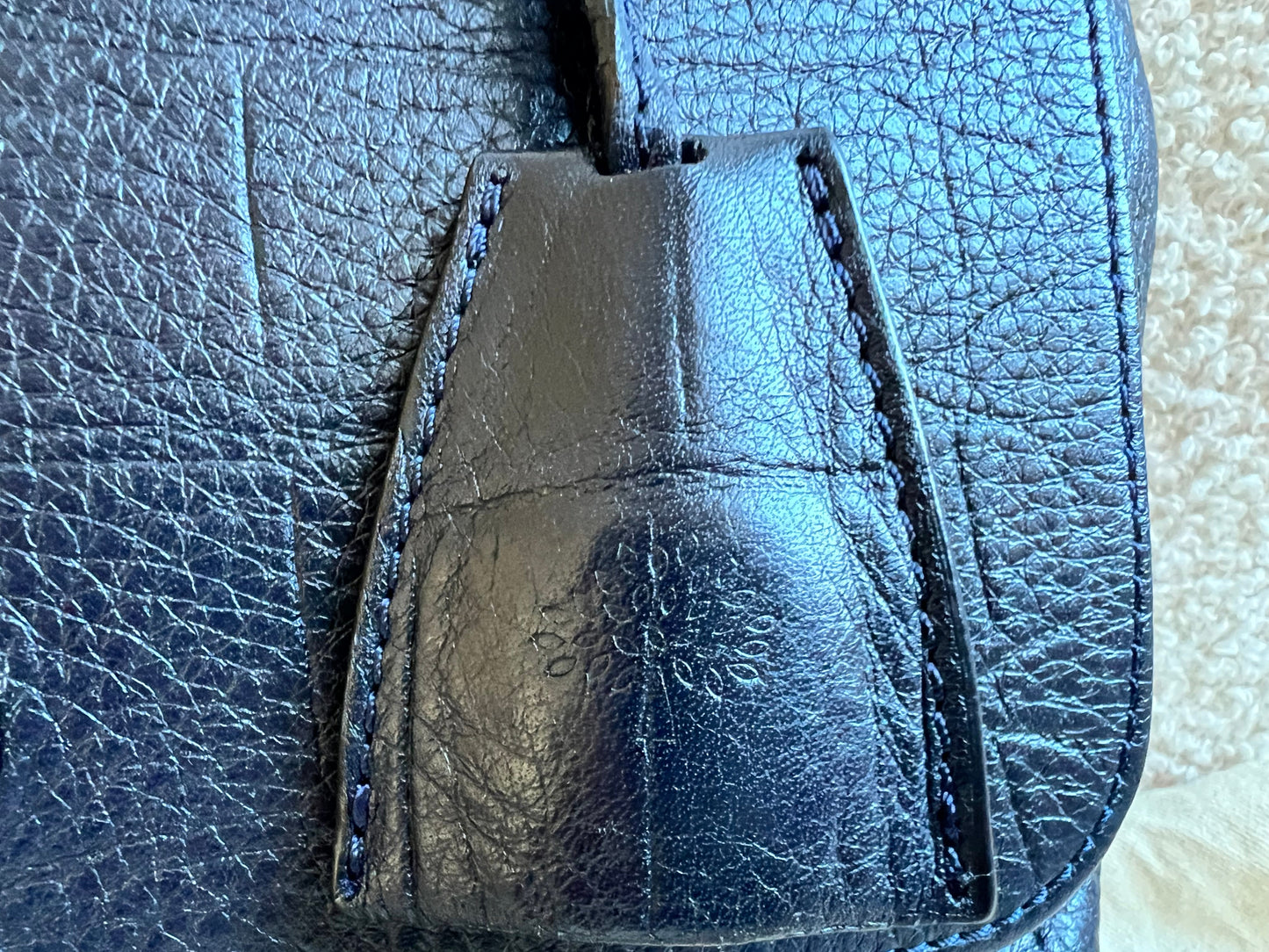 Mulberry Midnight Croc Medium Lily with Gold Hardware