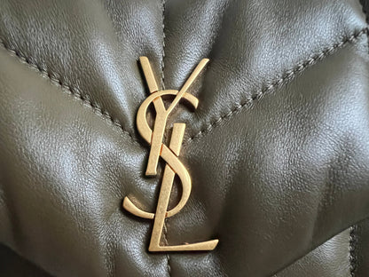 Yves Saint Laurent (YSL) Mini Puffer in Light Musk Quilted Lambskin (RRP £1720)
