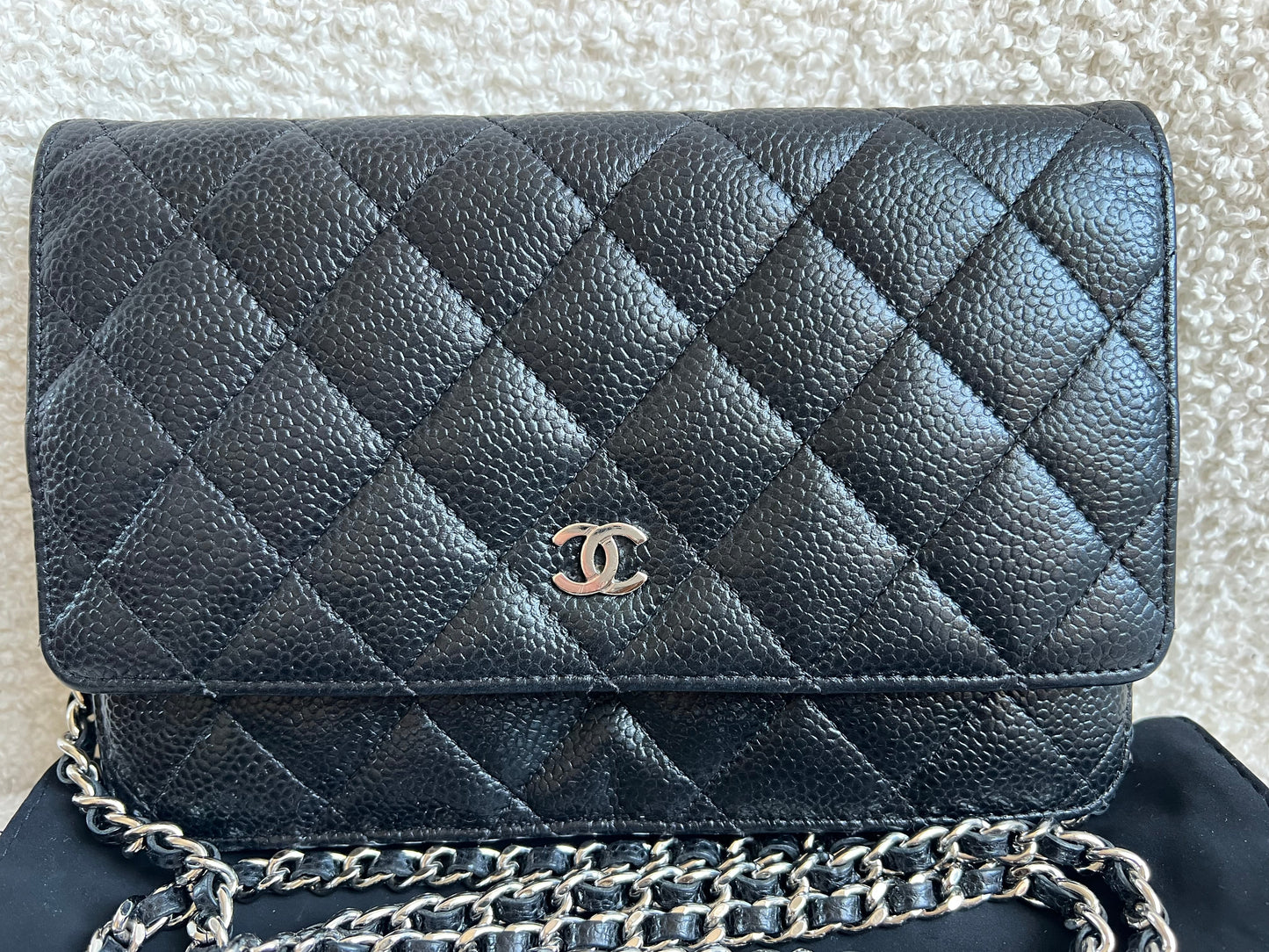Chanel Wallet on Chain in Black Caviar Silver Hardware (RRP £2,930)