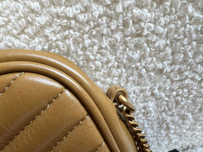 Yves Saint Laurent (YSL) Toffee Beige Mini Lou Camera Bag (RRP £1285)