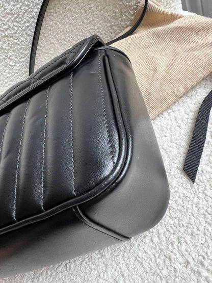 Gucci GG Black Aria Marmont Small Shoulder Bag (RRP £1800)