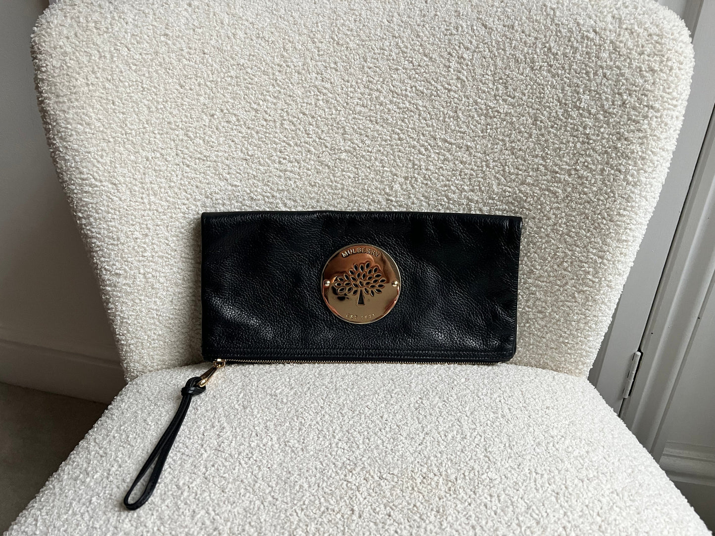 Mulberry Black Daria Clutch (RRP £550)