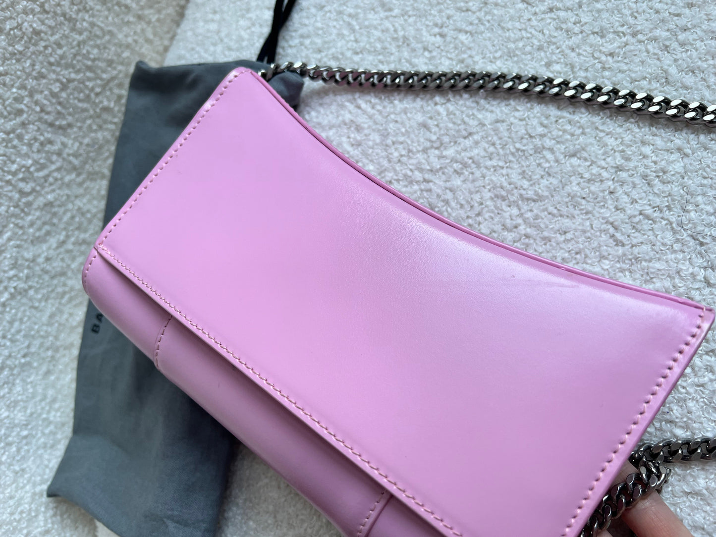 Balenciaga Pink Hourglass Wallet on Chain (RRP £1190)