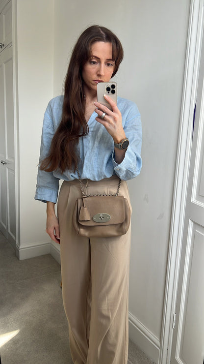 Mulberry Mushroom Grey Regular Lily with Silver Hardware (RRP £995)