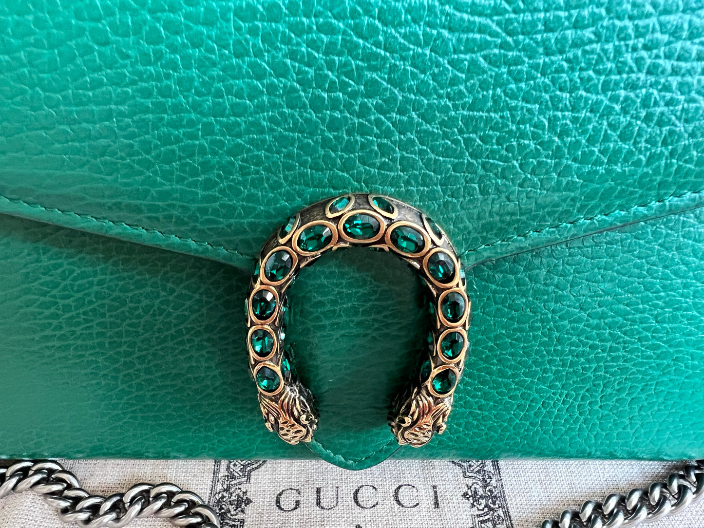 Gucci Dionysus Green Chain Wallet (RRP £1340)