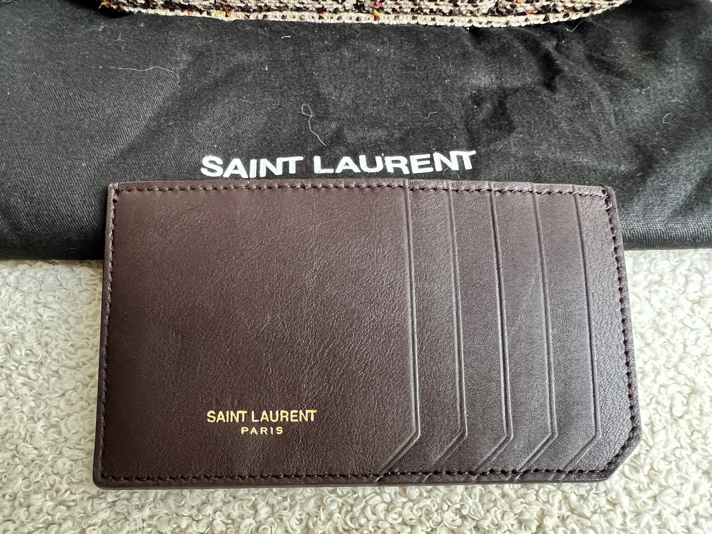Yves Saint Laurent (YSL) Puffer Clutch Pouch in Tweed (RRP £710)