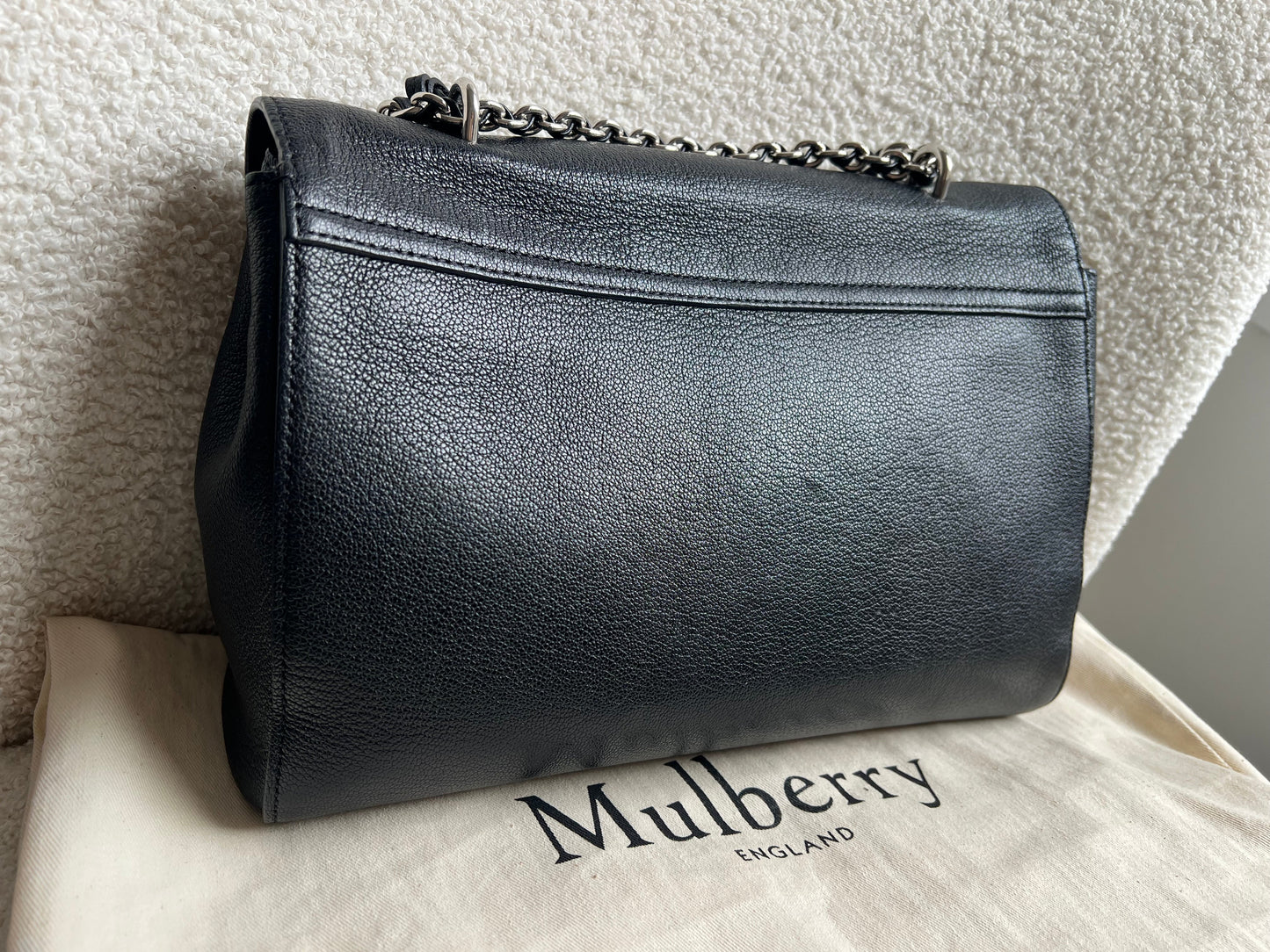 Mulberry Black Medium Lily with Silver Hardware (RRP £1095)