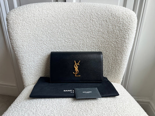 Yves Saint Laurent (YSL) Black Kate Clutch (RRP £1,190)