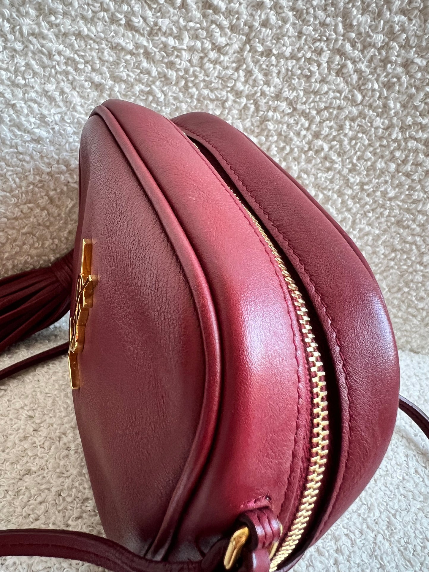 Yves Saint Laurent (YSL) Burgundy Blogger Camera Bag