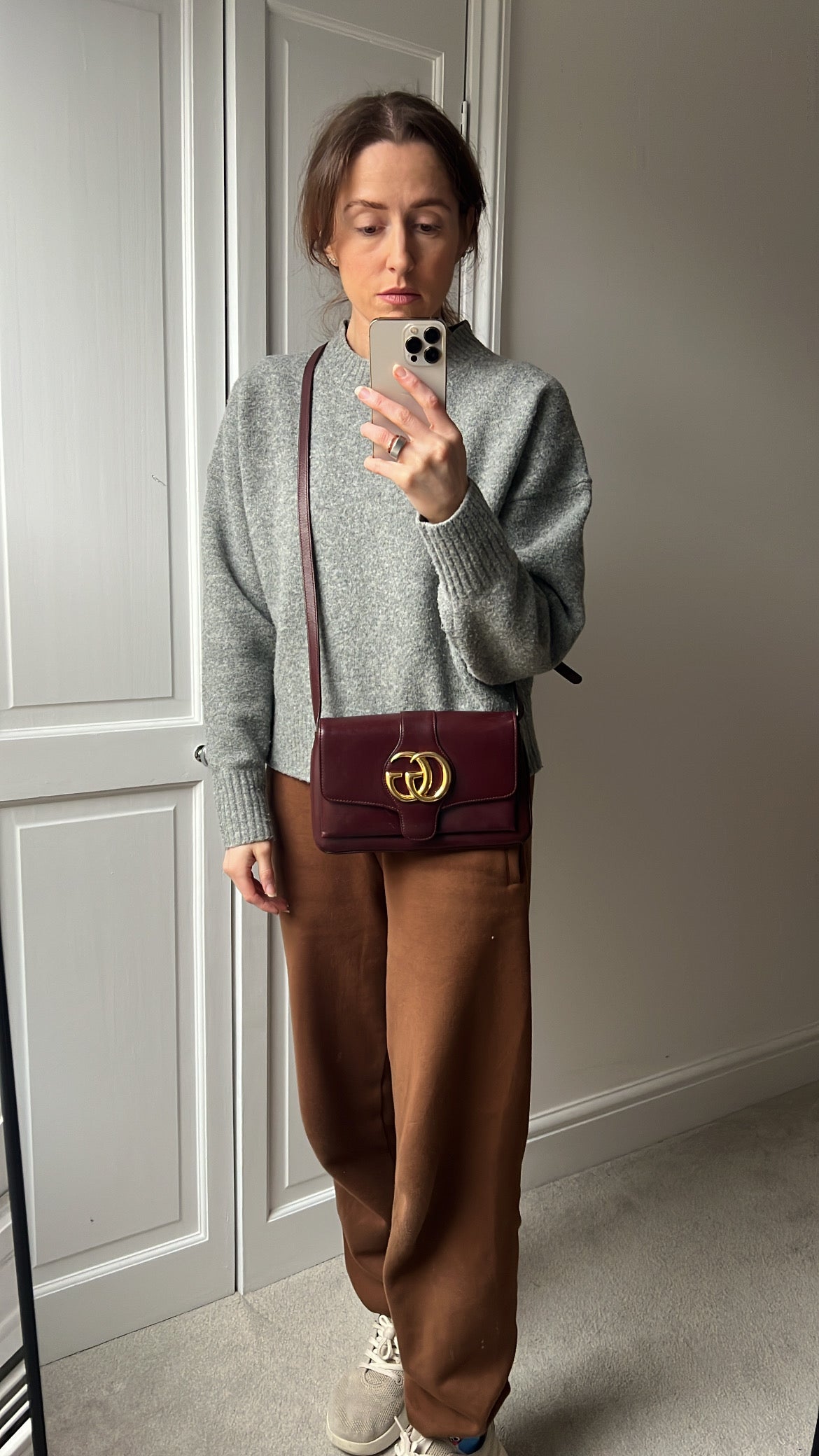 Gucci Burgundy Small Arli Shoulder Bag