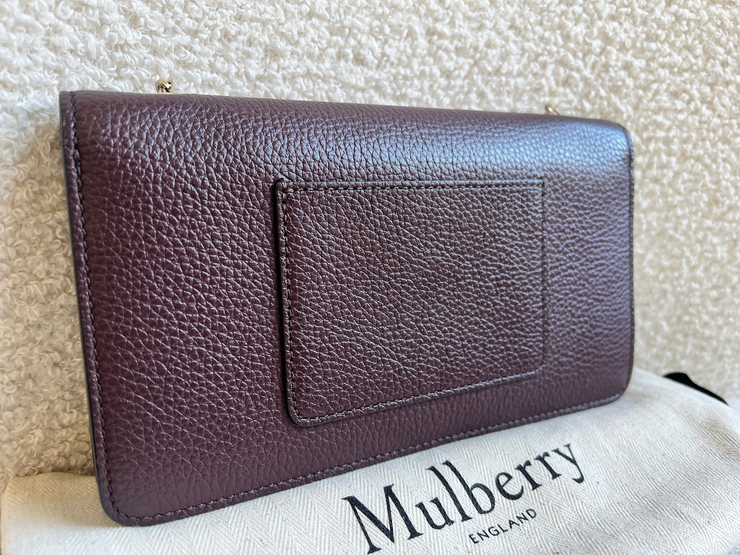 Mulberry Oxblood Bayswater Clutch (RRP £495)