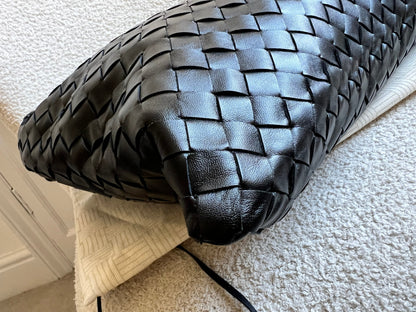 Bottega Veneta Black Small Hop Intraciatto (RRP £3370)