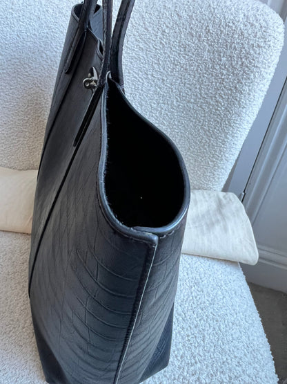 Mulberry Black Matte Croc Bayswater Tote (RRP £845)