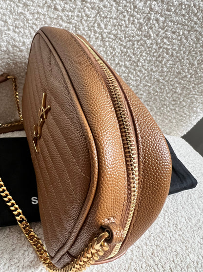 Yves Saint Laurent (YSL) Tan Mini Lou Camera Bag (RRP £1285)