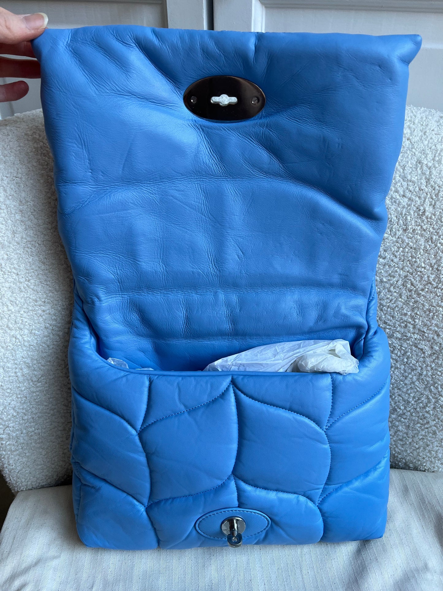 Mulberry Cornflower Blue Softie in Pillow Effect Nappa Leather (RRP £1650)