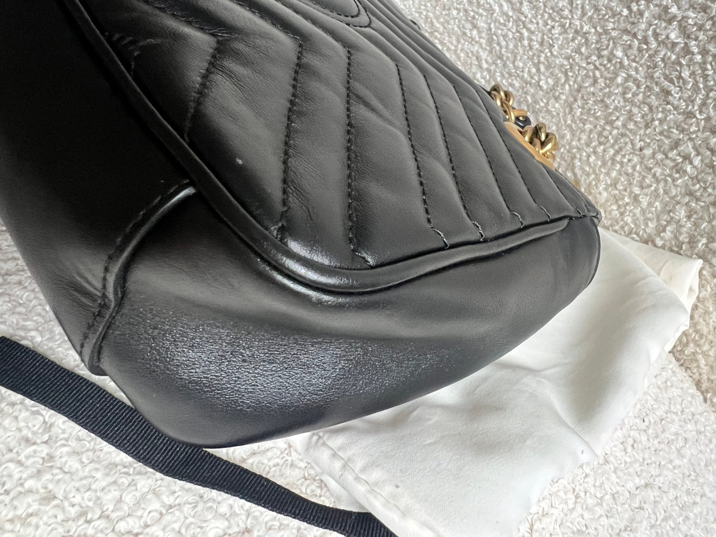 Gucci GG Black Marmont Small Shoulder Bag (RRP £2070)