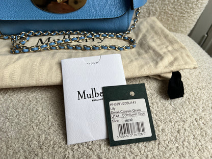 Mulberry Cornflower Blue Regular Lily with Gold Hardware (RRP £995)