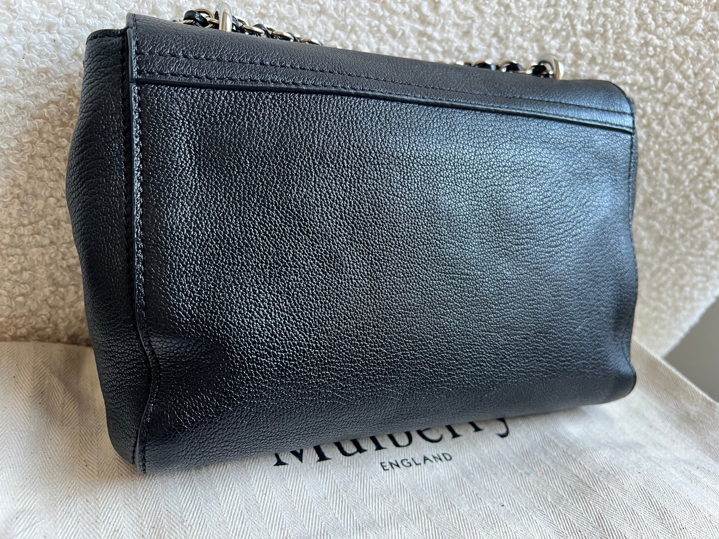 Mulberry Black Regular Lily with Silver Hardware (RRP £995)