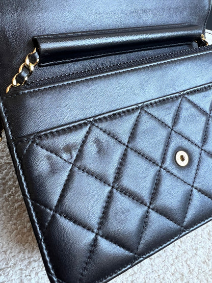 Chanel Wallet on Chain in Black Lambskin Gold Hardware (RRP £2,930)