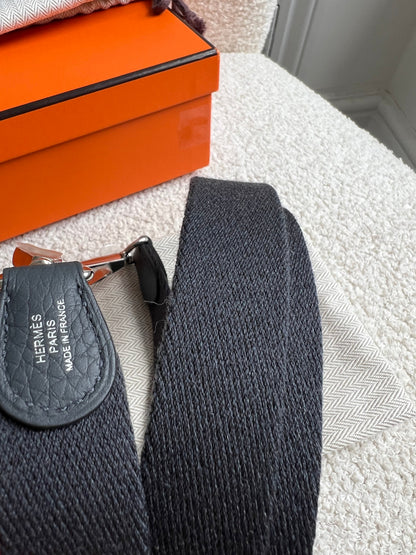 Hermes Evelyne TPM in Grey Clemence Leather with Palladium Hardware