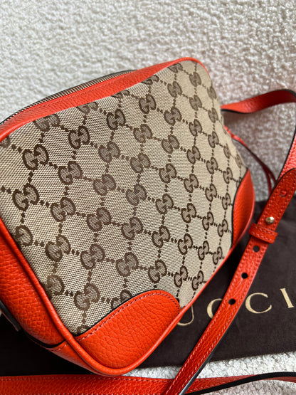Gucci Bree GG Canvas Orange Small Messenger Bag