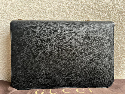 Gucci Interlocking GG Black Medium Shoulder Bag