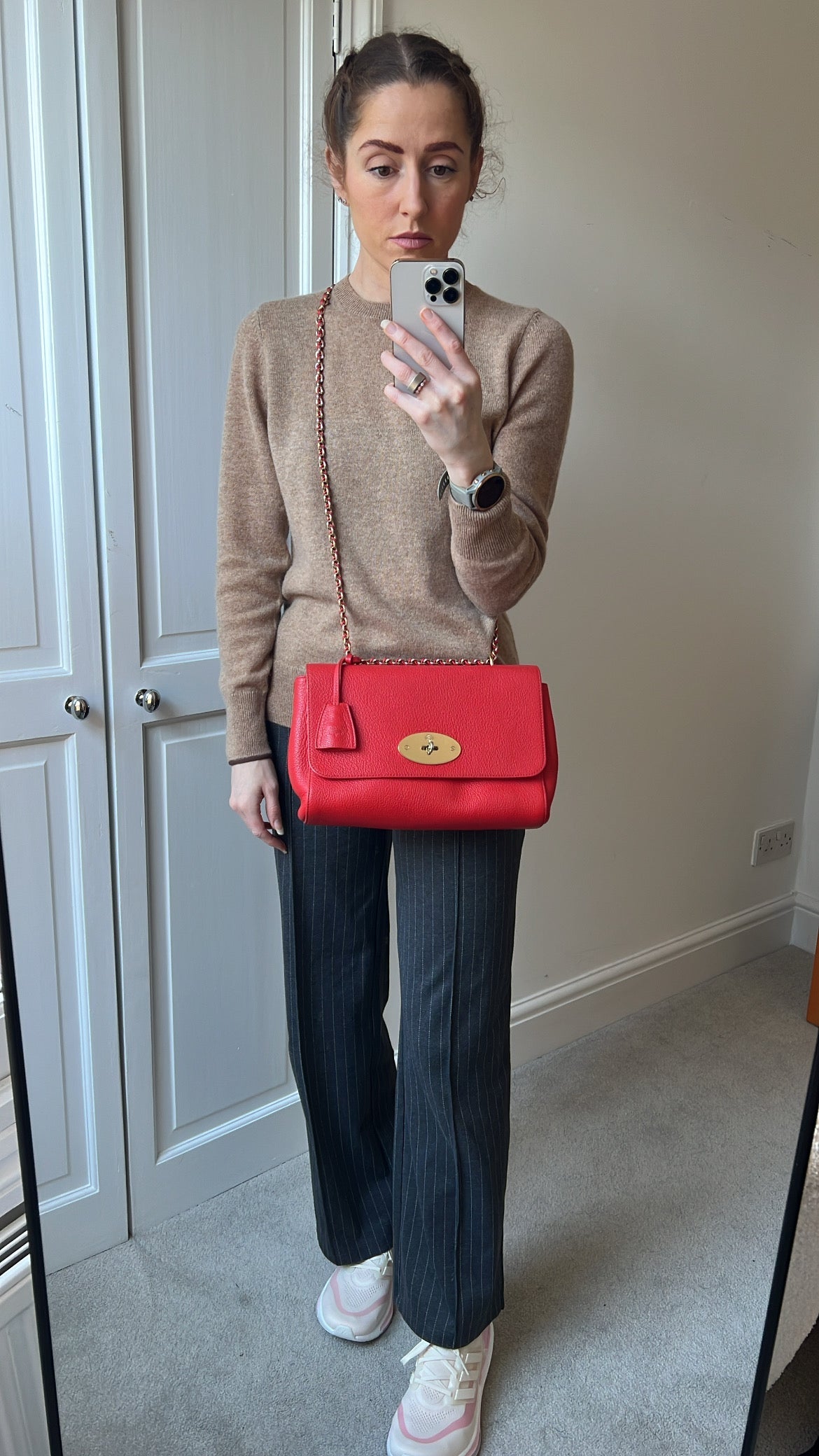 Mulberry Fiery Spritz Red Medium Lily with Gold Hardware (RRP £995)