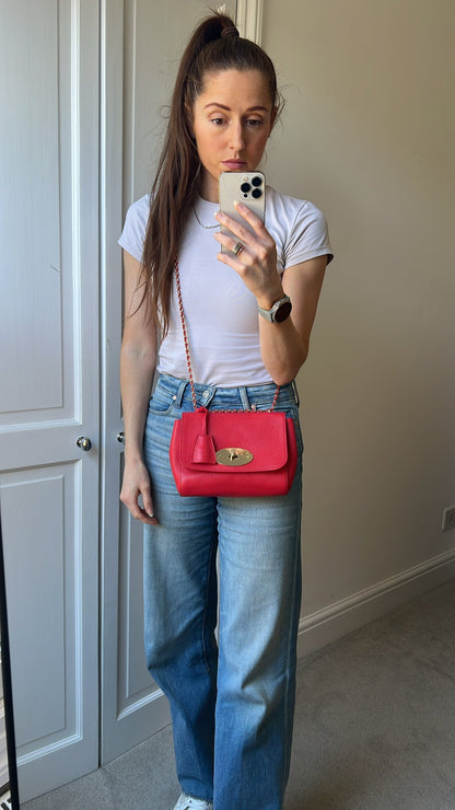 Mulberry Hibiscus Red Regular Lily with Gold Hardware (RRP £995)