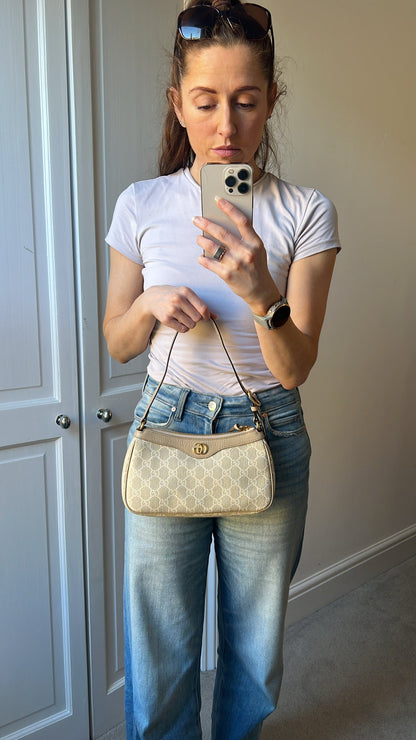 Gucci Ophidia GG Beige Supreme Shoulder Bag (RRP £930)