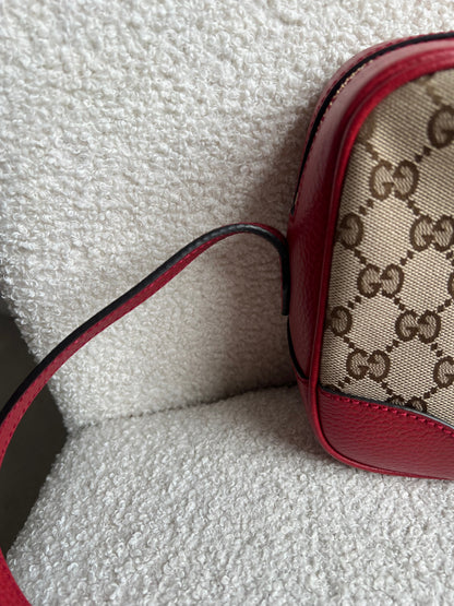 Gucci Bree GG Canvas Red Small Messenger Bag