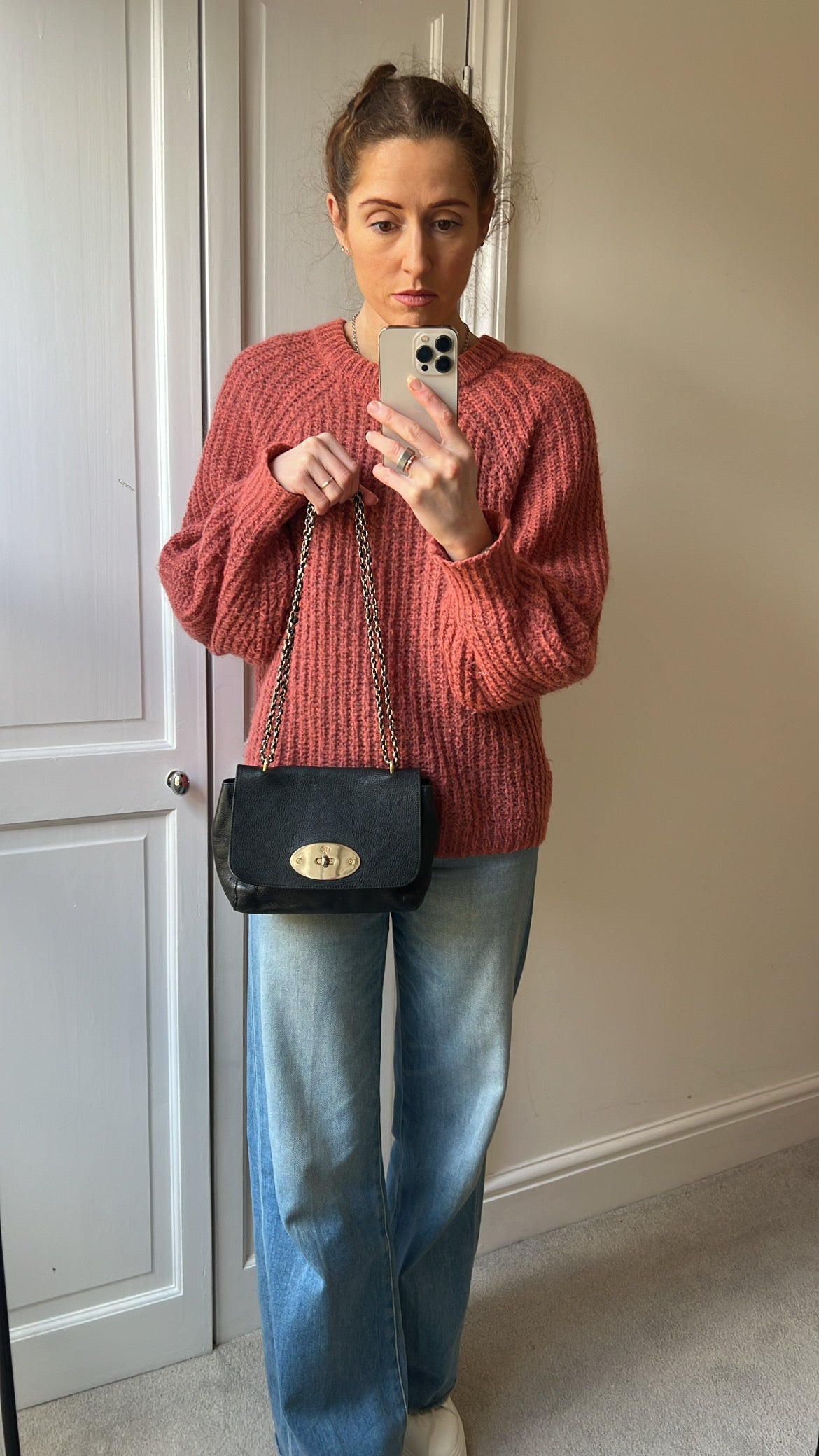 Mulberry Black Regular Lily with Gold Hardware