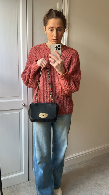 Mulberry Black Regular Lily with Gold Hardware