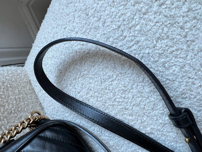 Gucci GG Black Marmont Small Shoulder Bag (RRP £1440)