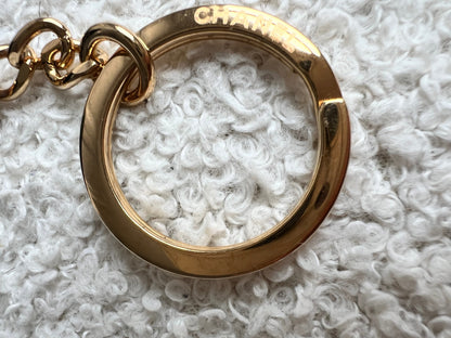 Chanel Black Coco Button Keyring Pouch
