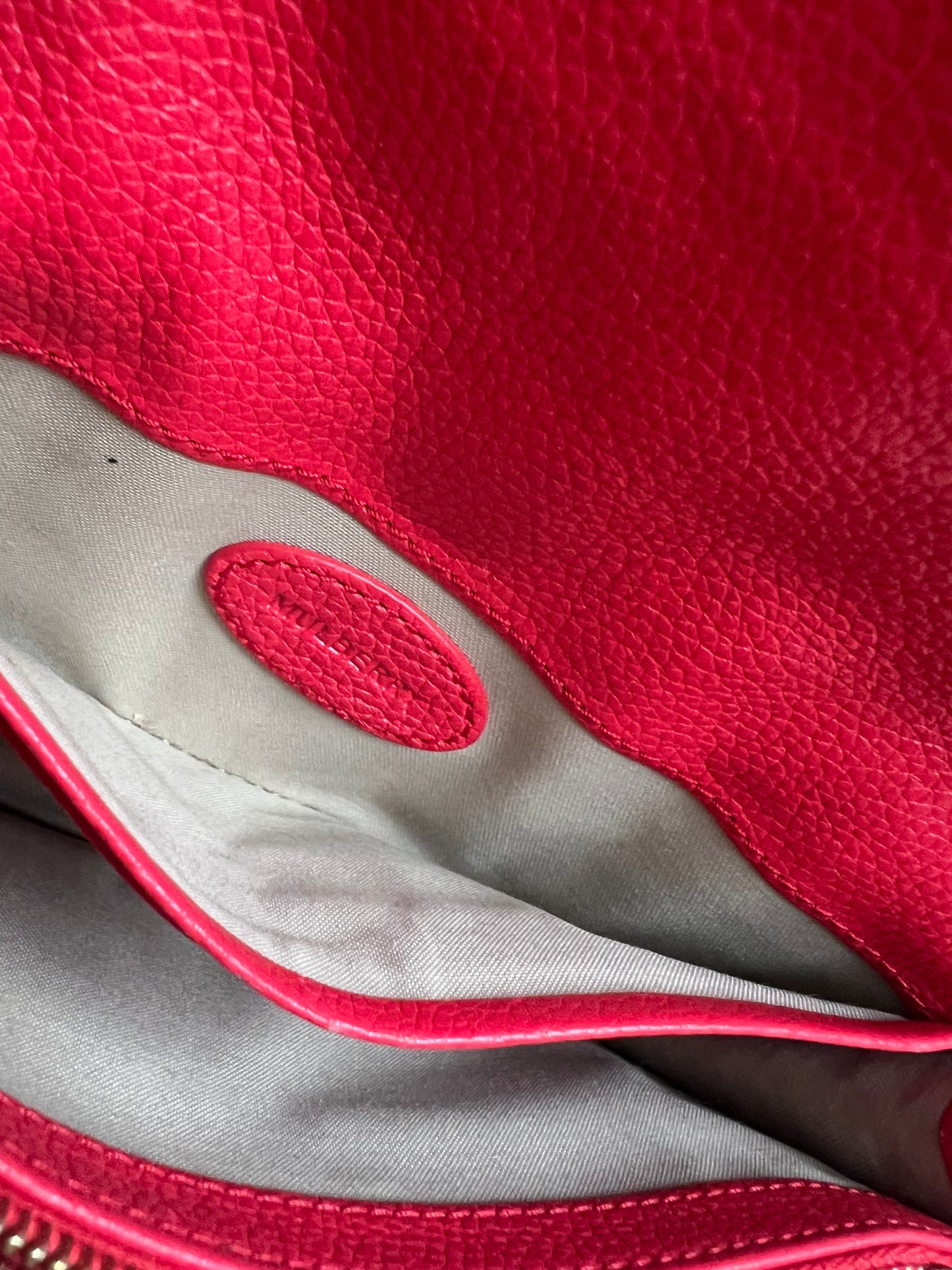 Mulberry Hibiscus Red Bayswater Clutch (RRP £495)