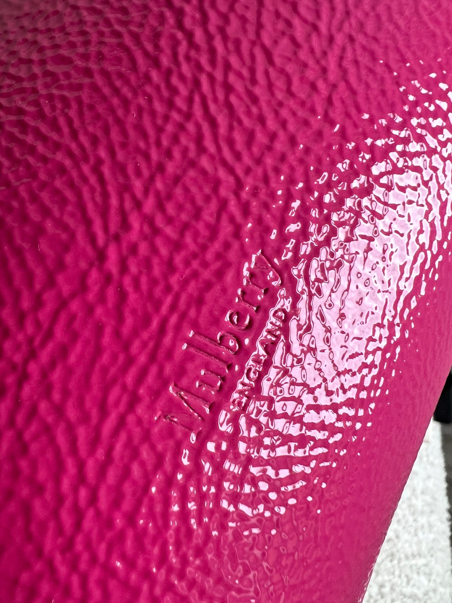 Mulberry Small Spongy Patent Pink Iris