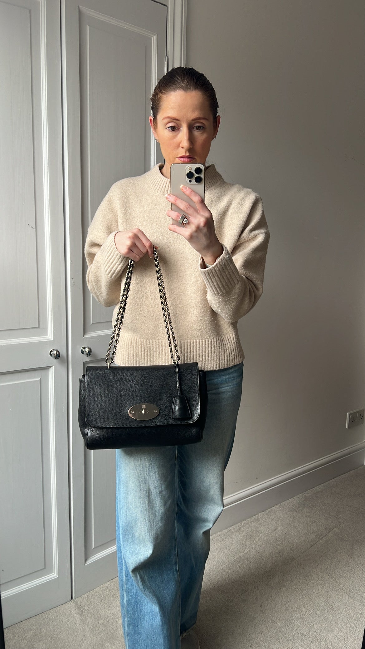 Mulberry Black Medium Lily with Silver Hardware (RRP £1095)