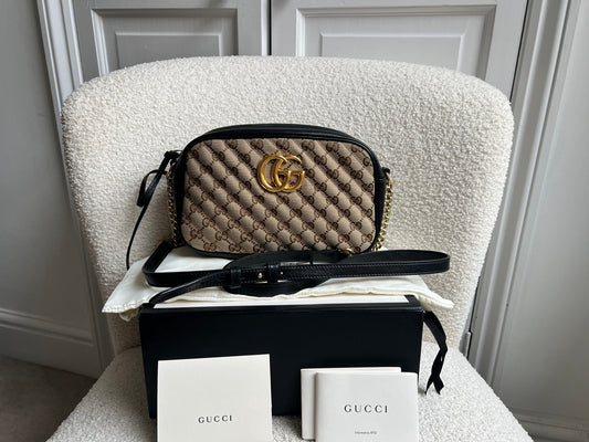 Gucci GG Marmont Canvas Small Shoulder Bag