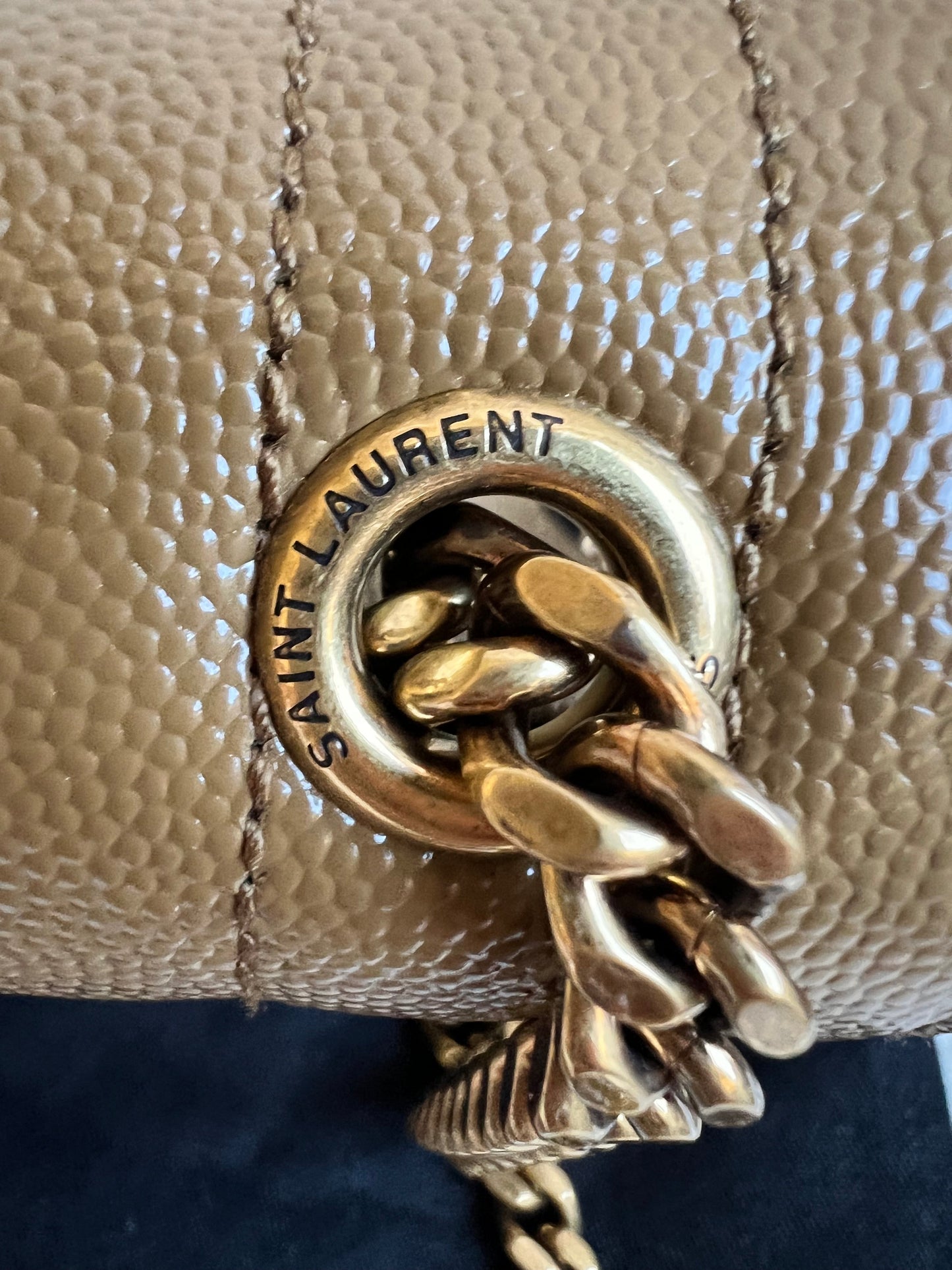 Yves Saint Laurent (YSL) Beige Small Envelope Bag (RRP £1,940)