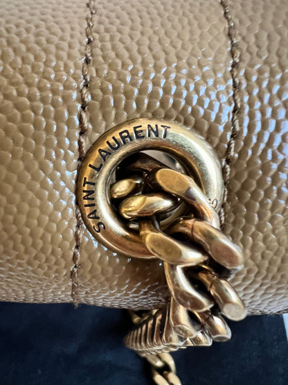Yves Saint Laurent (YSL) Beige Small Envelope Bag (RRP £1,940)