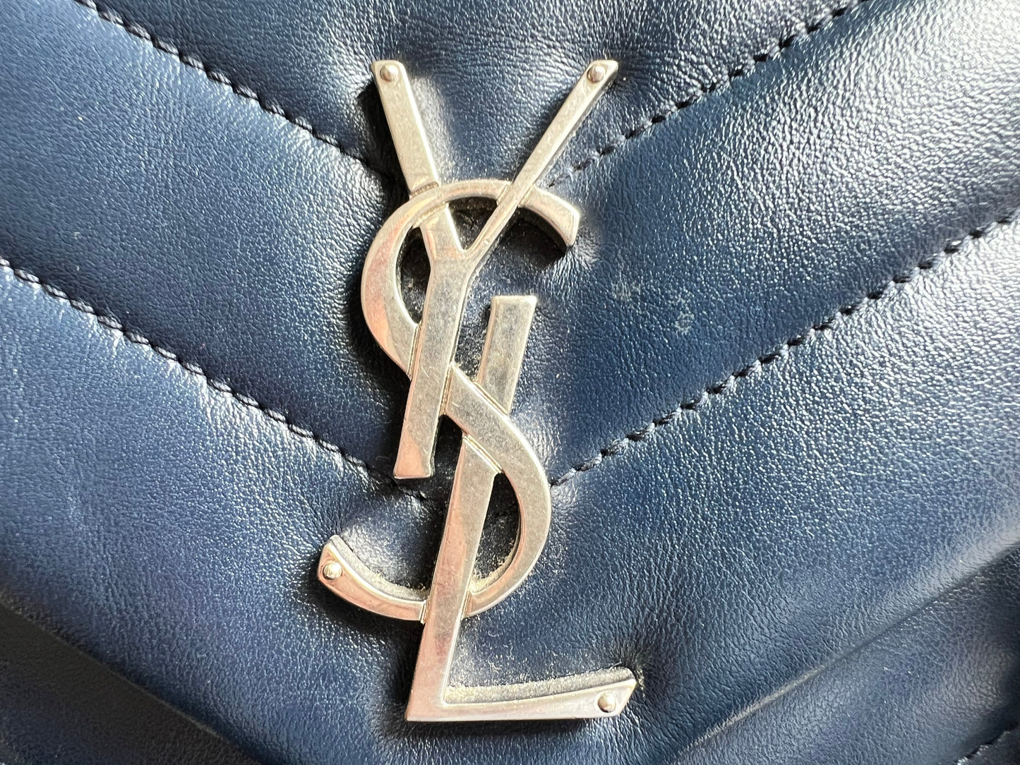 Yves Saint Laurent (YSL) Navy Blue Small LouLou (RRP £1,900)