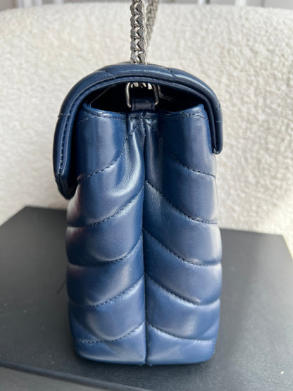 Yves Saint Laurent (YSL) Navy Blue Small LouLou (RRP £1,900)