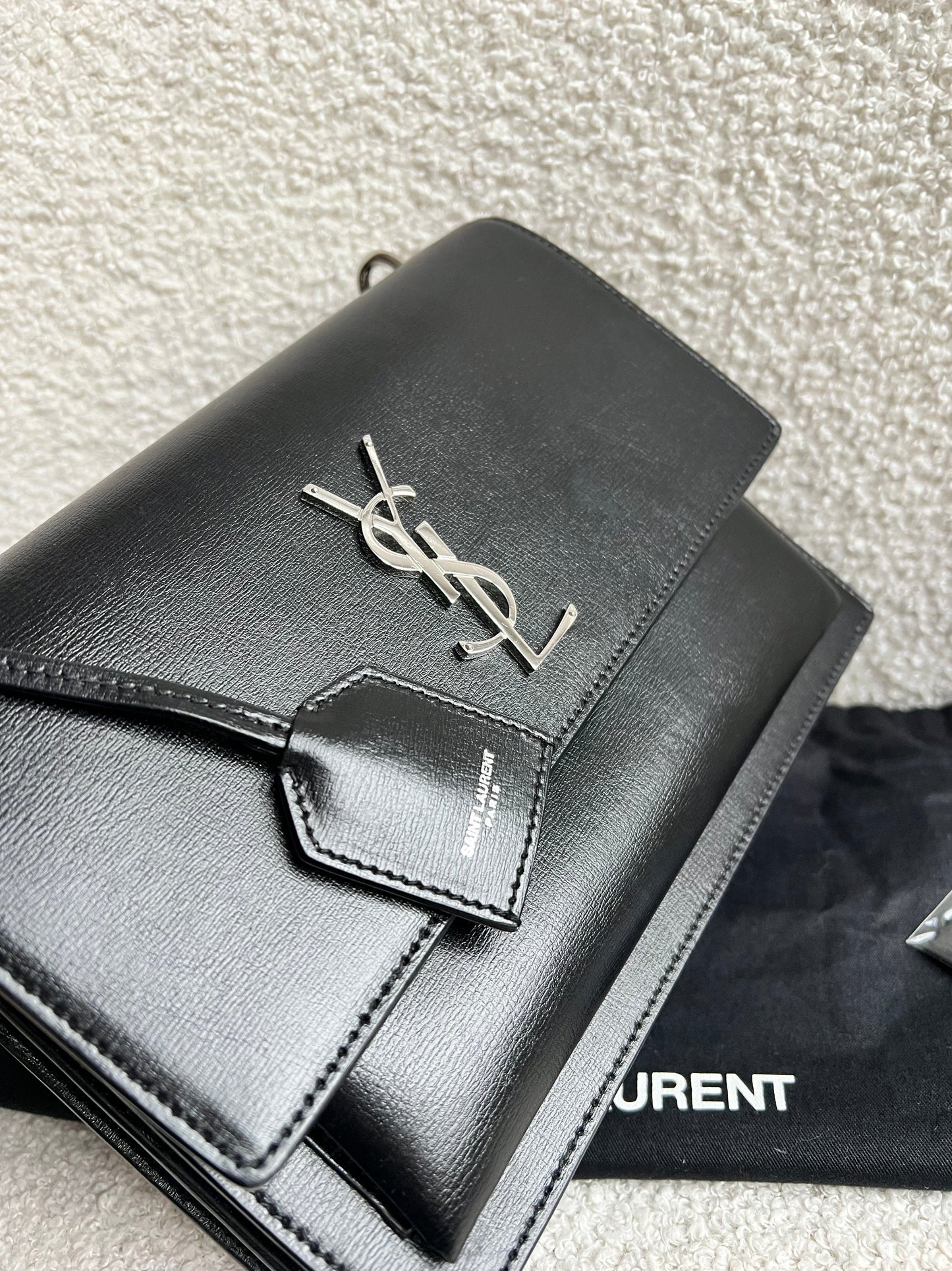 Yves Saint Laurent (YSL) Black Medium Sunset with Silver Hardware (RRP £1,950)
