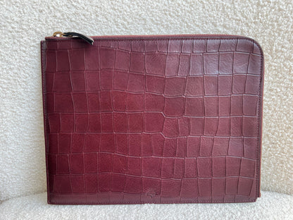Mulberry Oxblood Embossed Croc Tech Pouch (£295)