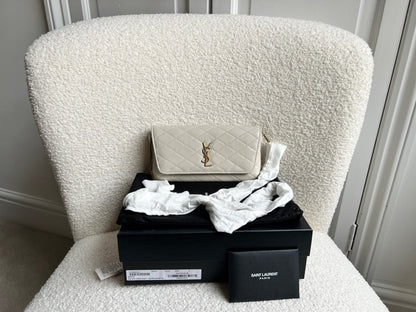 Yves Saint Laurent (YSL) Blanc Vintage Gaby Phone Pouch (RRP £920)