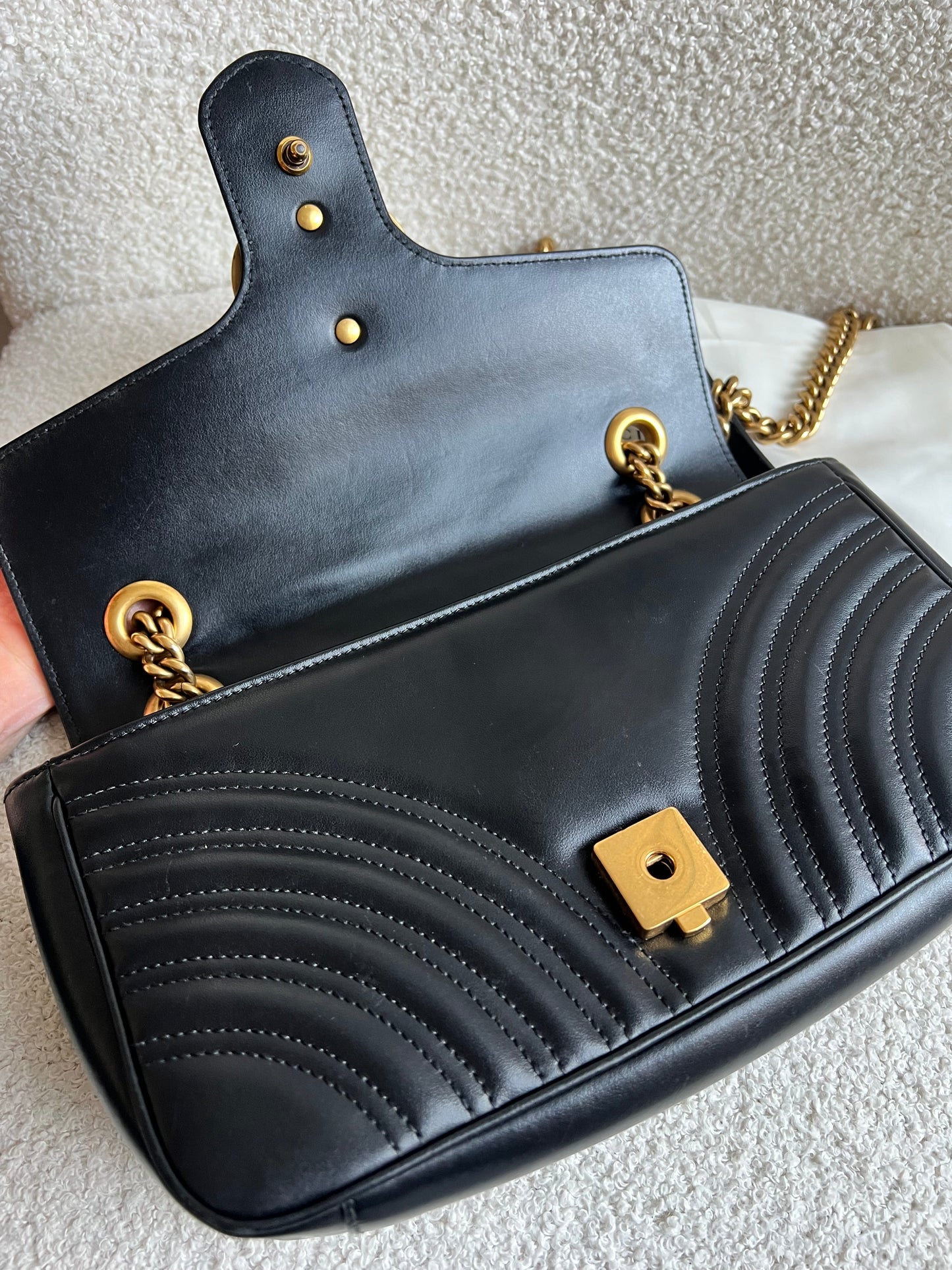 Gucci GG Black Marmont Small Shoulder Bag (RRP £2070)