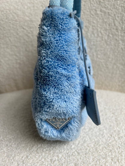 Prada Blue Re-edition 2000 Terry Cloth Shoulder Bag